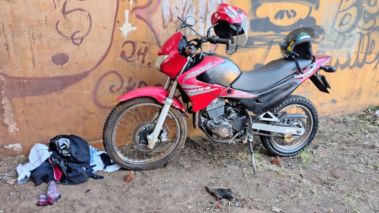 Motociclista é socorrido de helicóptero após acidente na entrada de Marialva