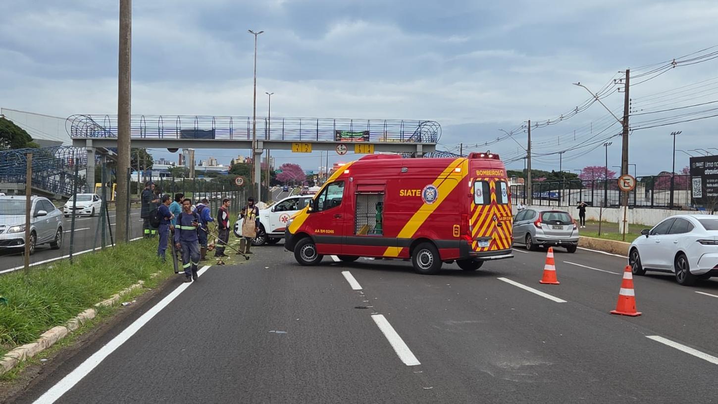 Trabalhador morre atropelado em frente ao Parque de exposições em Maringá